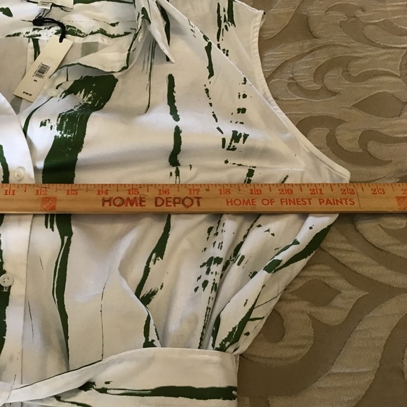 Banana Republic Moss Green and White Patterned Dress, NWT - Picture 11 of 14